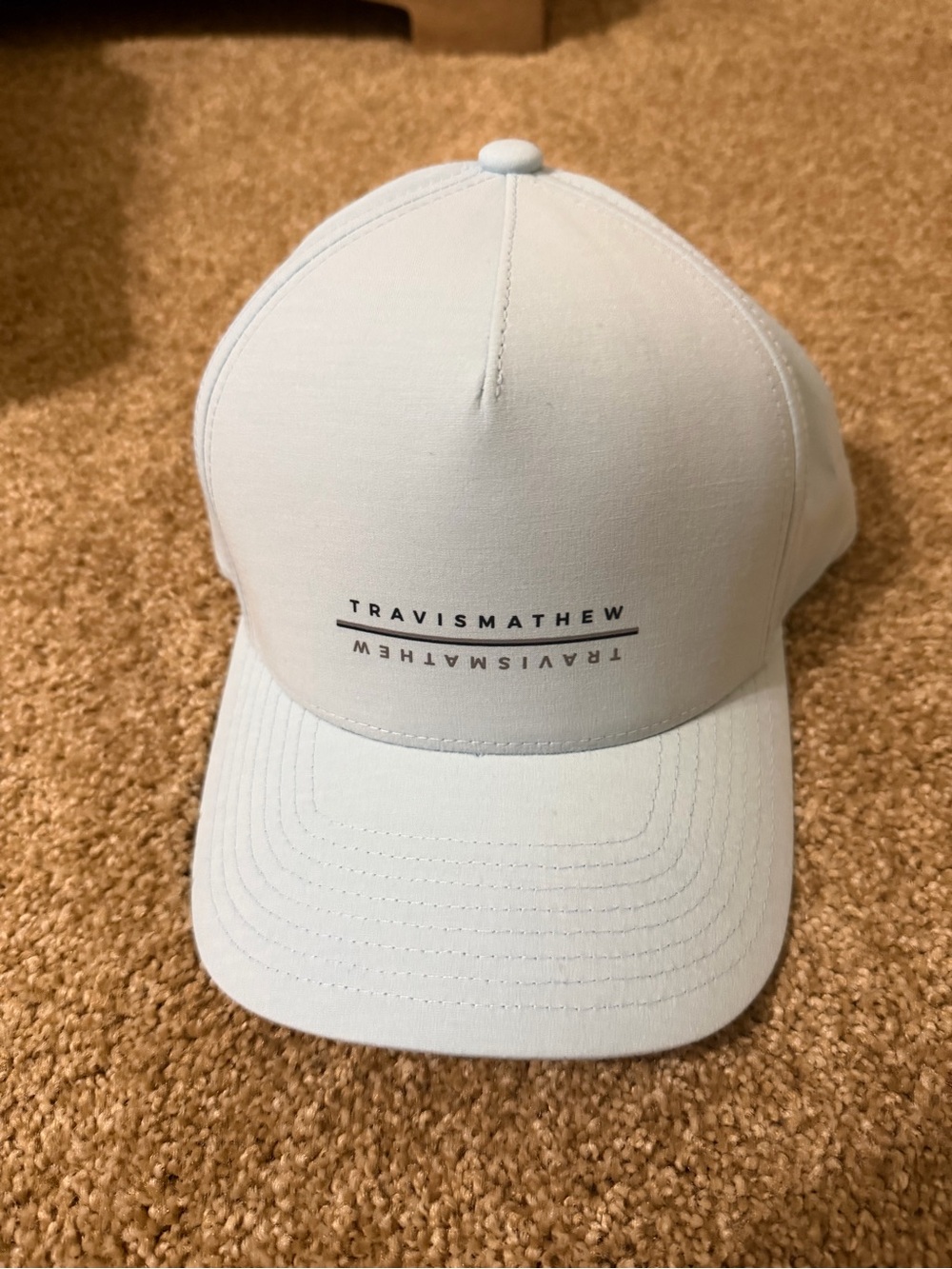 Travis Mathew Pale Blue Dual-Logo Baseball Cap
